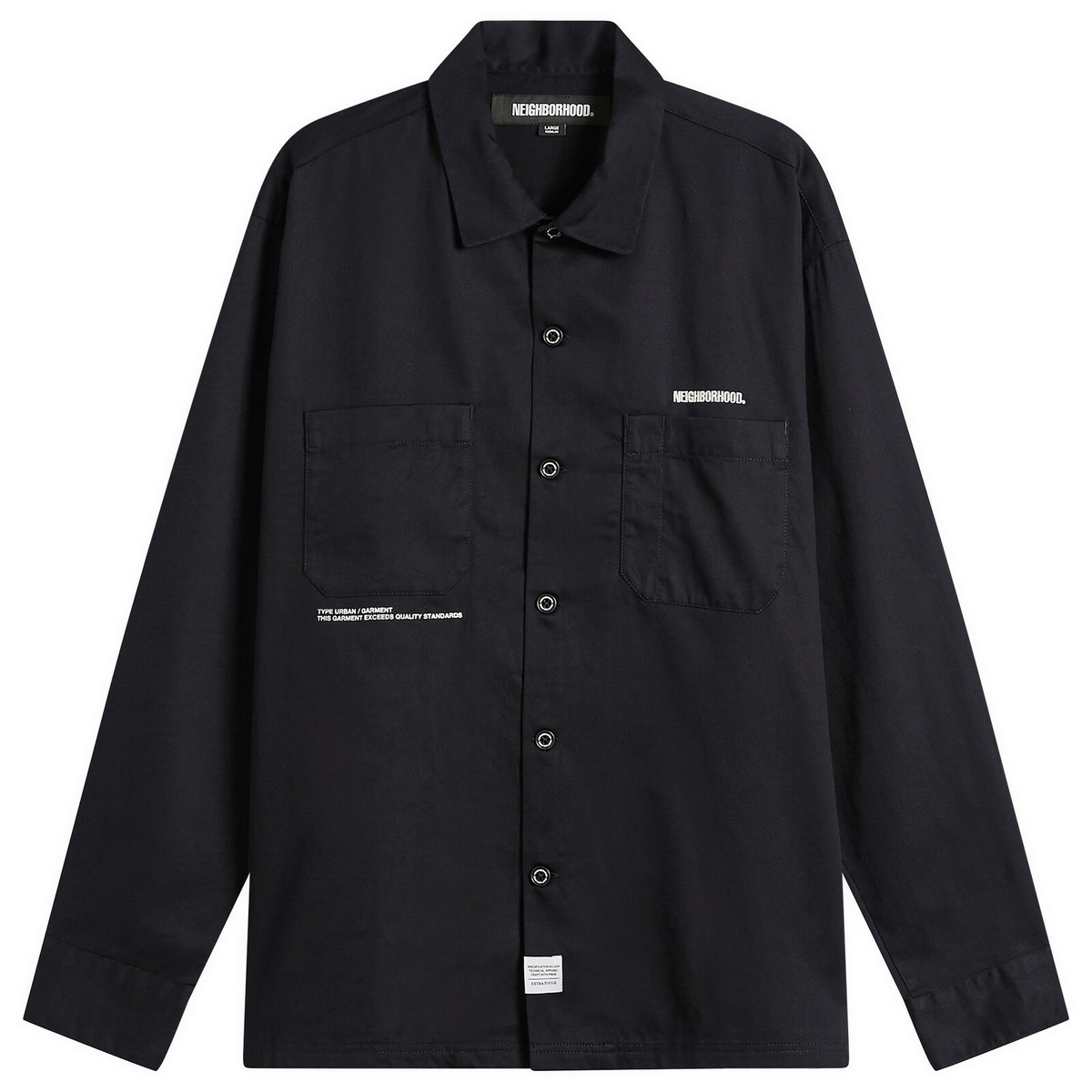 Neighborhood Men's Classic Long Sleeve Work Shirt 2 in Black
