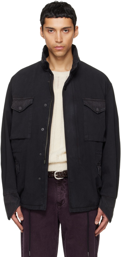 Photo: TONYWACK Black Garment Dyed Cotton Field Jacket