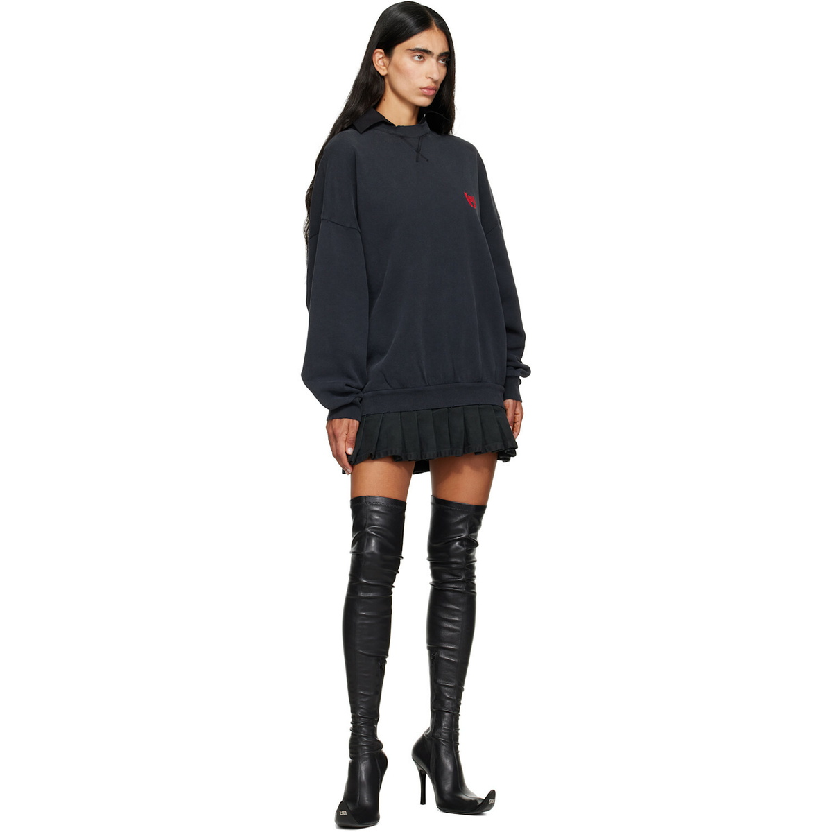 Balenciaga Black Poulaine Tall Boots