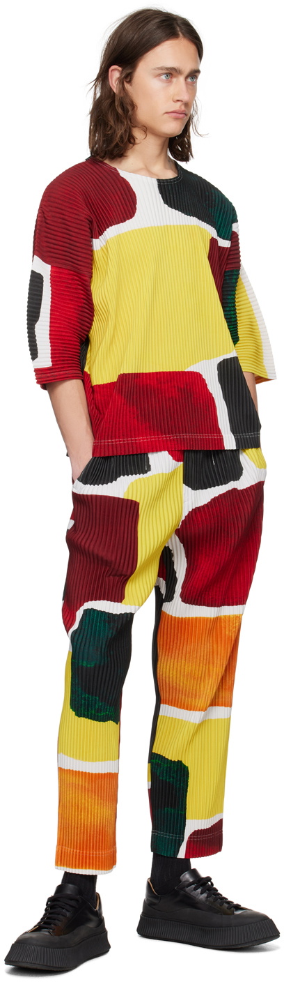 HOMME PLISSÉ ISSEY MIYAKE LANDSCAPE 1 Homme Plisse Issey Miyake Men's Pleated Landscape-Print Pants