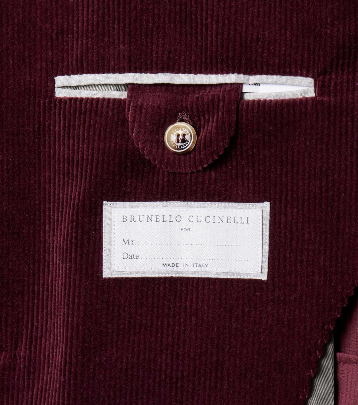 Brunello Cucinelli Cotton and cashmere corduroy suit