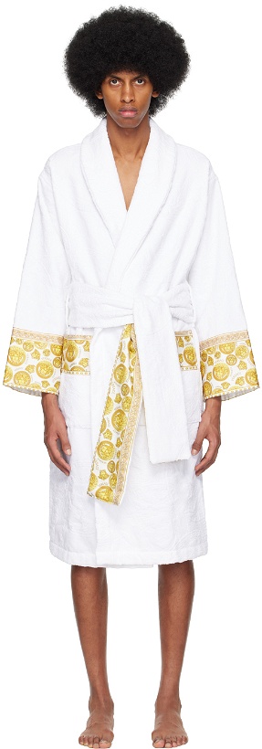 Photo: Versace Underwear White & Gold 'I Heart Baroque' Robe
