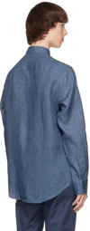 Brioni Blue Linen Shirt
