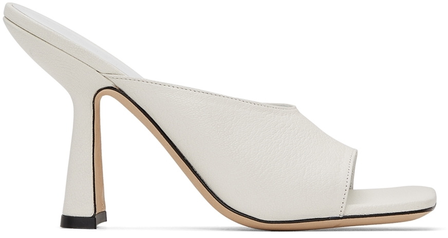 BY FAR White Zaya Heeled Sandals