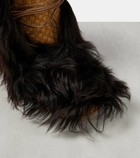 Gucci Square G fur-trimmed snow boots