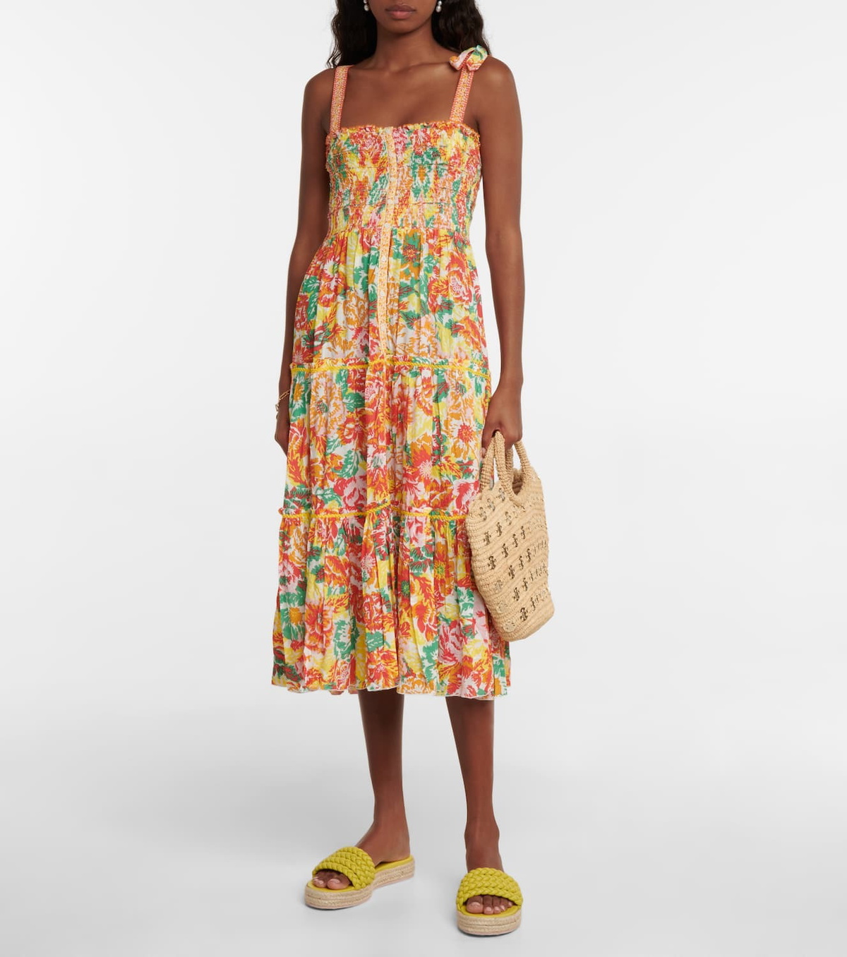 Poupette St Barth Triny printed midi dress