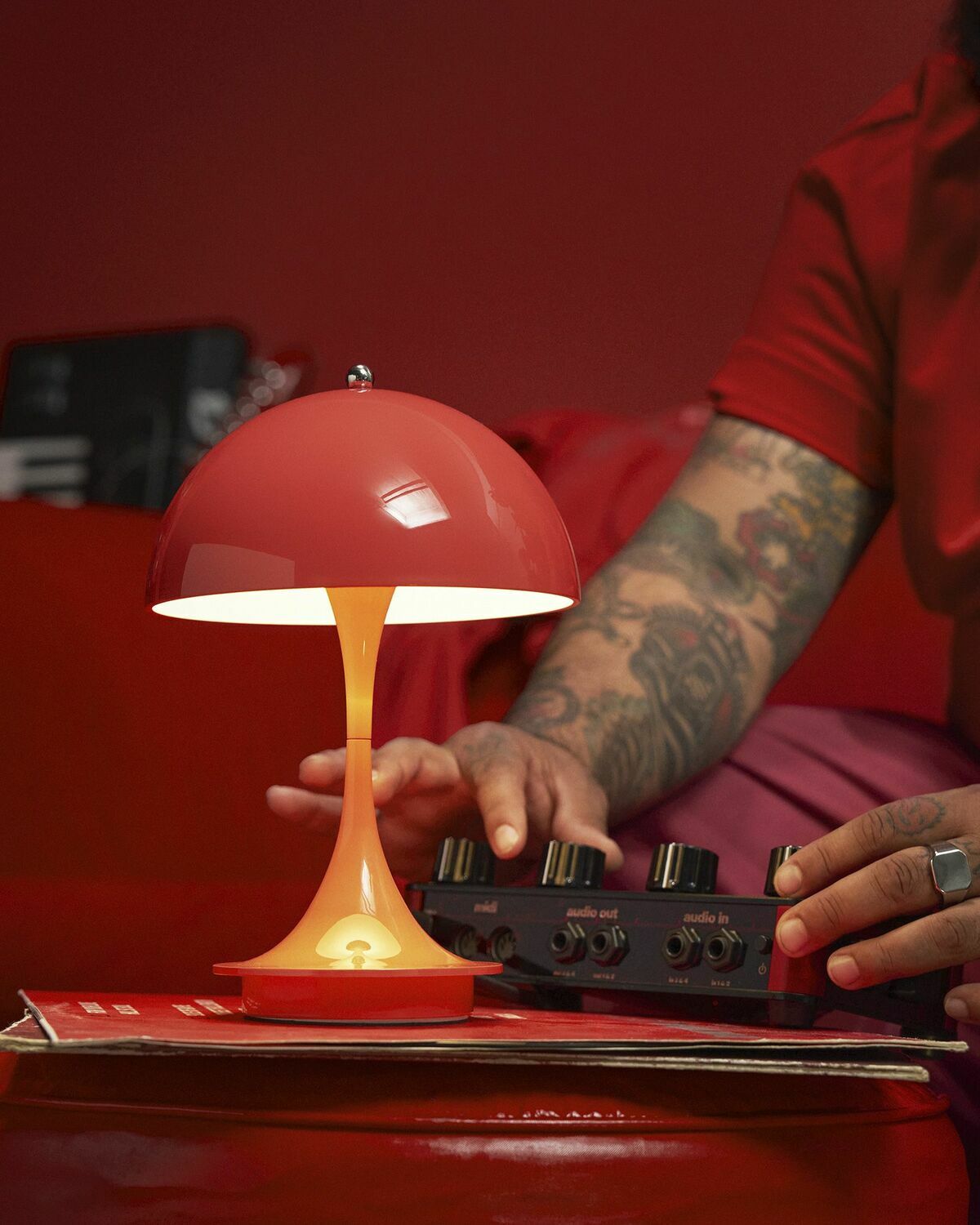 Louis Poulsen Panthella 160 Portable V3   Universal Plug Orange Lighting