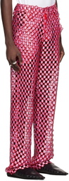 Tokyo James Pink & Red Lace Trousers