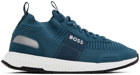 BOSS Blue Sock Sneakers