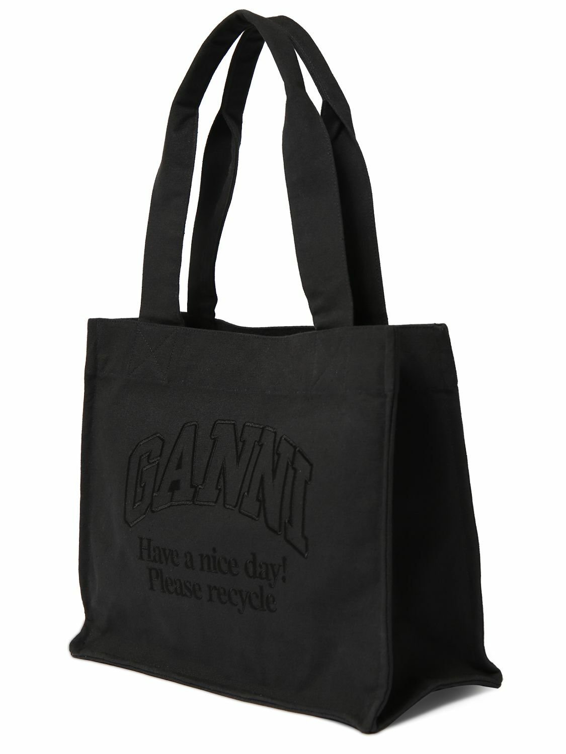 トートバッグ Ganni Borsa Shopping Grande In Cotone Shop GANNI - Large Easy Shopper Cotton Tote | Saks Fifth