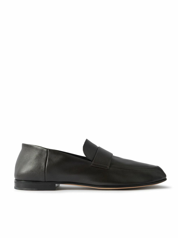 Photo: The Row - Classic Collapsible-Heel Leather Loafers - Brown