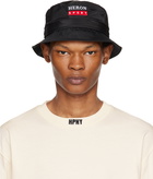 Heron Preston Black 'Heron Sport' Bucket Hat