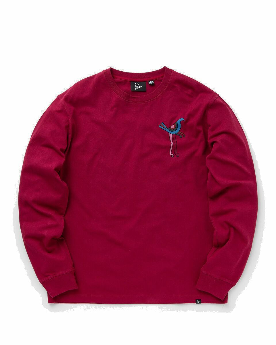 Photo: By Parra Wine And Books Long Sleeve T Shirt Red - Mens - Longsleeves
