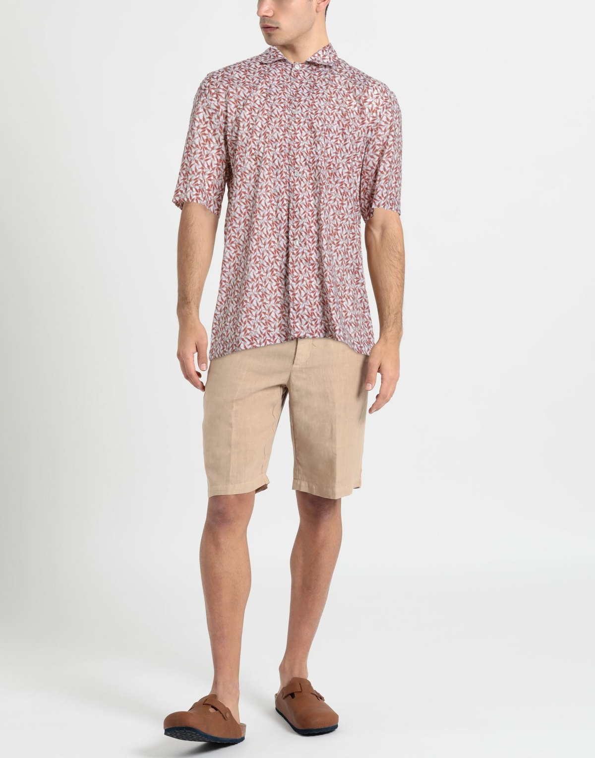 De Petrillo Mens Shirt Rust