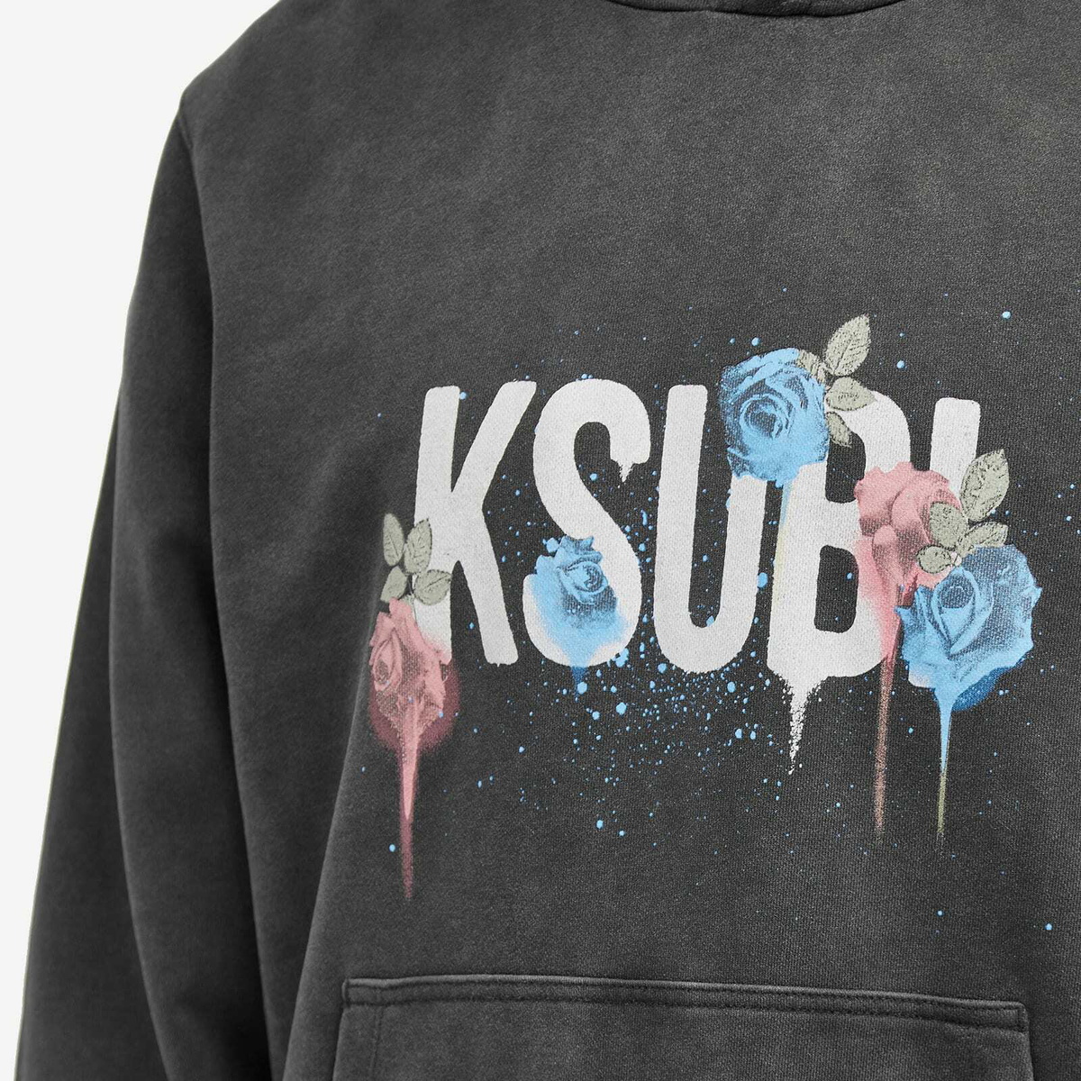 【関税込み】Ksubi グレー Graff Rose Kash フーディ KSUBI cotton sweatshirt Graff Rose Kash Hoodie PRM EU