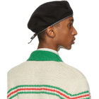 Gucci Black Wool GG Beret