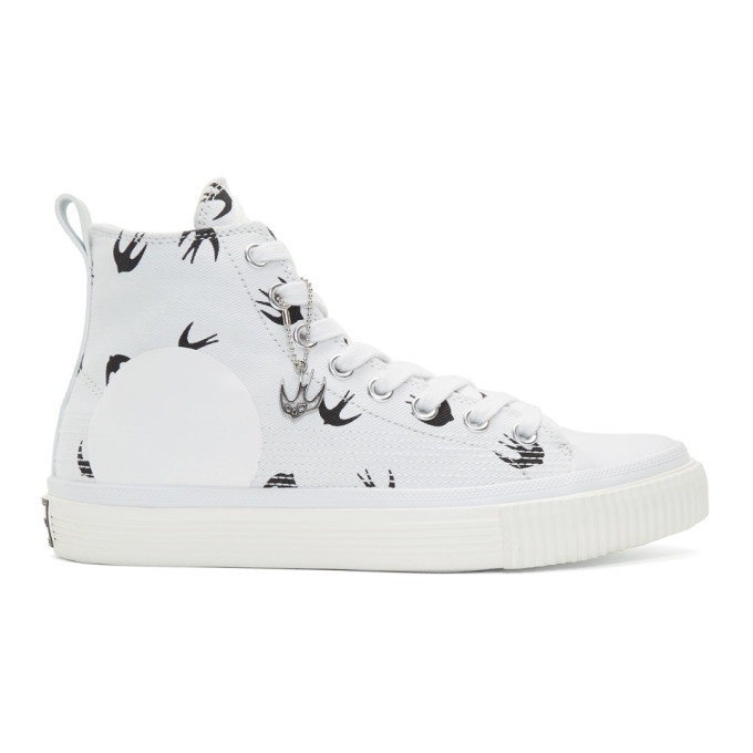 Photo: McQ Alexander McQueen White Swallow High-Top Sneakers