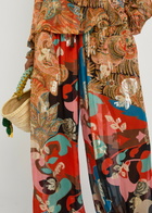 Etro Patterned Balloon-leg Silk Trousers Multicoloured