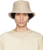 Balmain Beige Monogram Bucket Hat