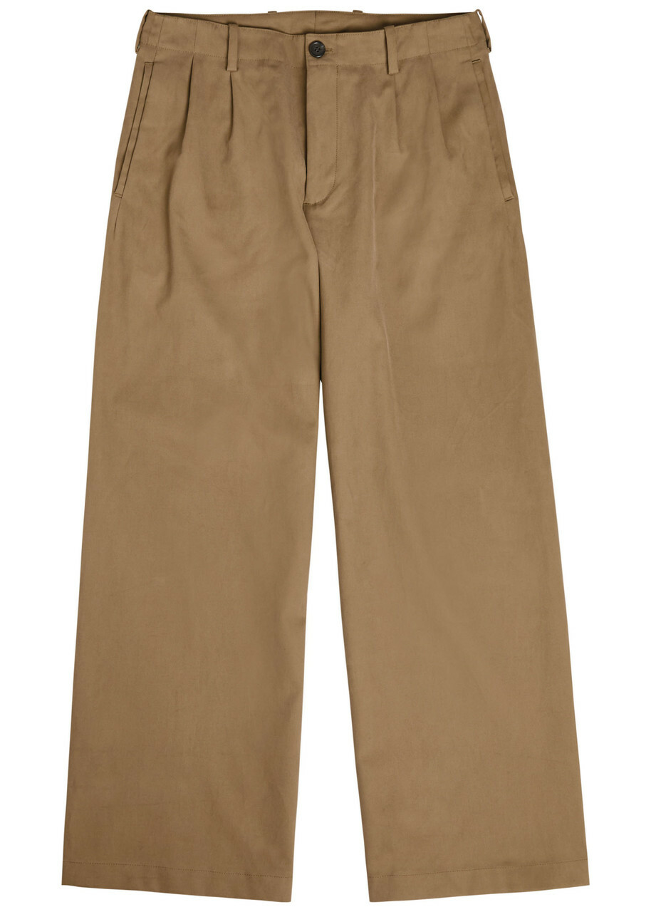 Our Legacy Bridge Wide-leg Chino Trousers Khaki