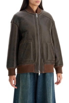 BLANCHA shearling bomber jacket Brown