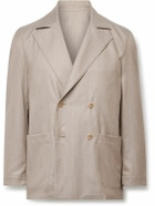 Stòffa - Double-Breasted Cashmere Suit Jacket - Neutrals