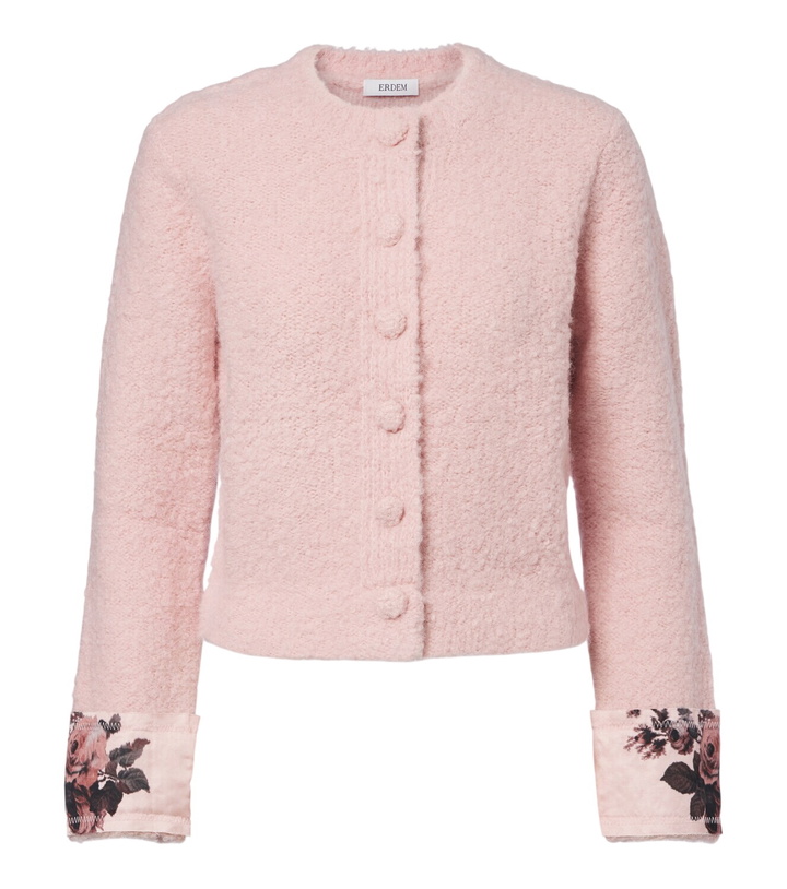Photo: Erdem Floral wool and alpaca bouclé cardigan