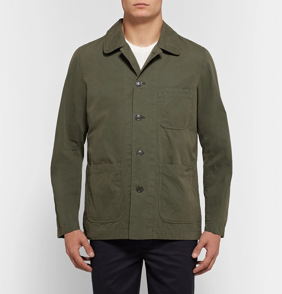 Aspesi - Garment-Dyed Cotton-Canvas Field Jacket - Men - Forest