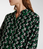 Diane von Furstenberg Alona printed crêpe shirt
