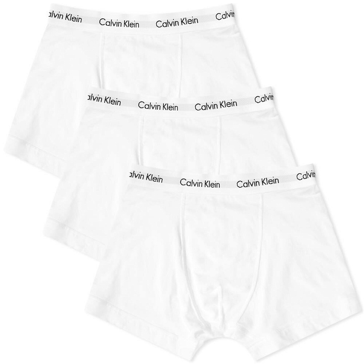 Photo: Calvin Klein Men's 3 Pack Trunk in White