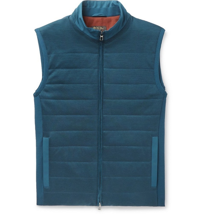 Photo: Loro Piana - Storm System Quilted Shell and Virgin Wool Gilet - Men - Blue
