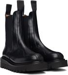 Toga Virilis SSENSE Exclusive Black Hard Leather Chelsea Boots