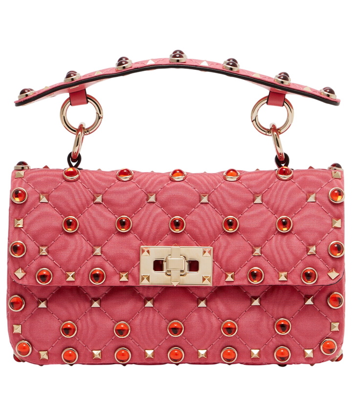 Photo: Valentino Garavani Rockstud Spike Small moiré shoulder bag