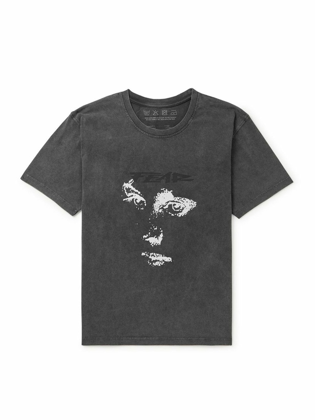 Photo: mfpen - Merch Cropped Printed Organic Cotton-Jersey T-Shirt - Gray