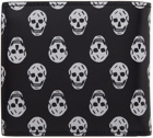 Alexander McQueen Black & White Biker Skull Bifold Wallet