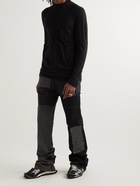 Rick Owens - Swampgod Slim-Fit Upcycled Panelled Cashmere Sweater - Black