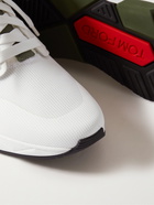 TOM FORD - Jago Neoprene, Suede and Mesh Sneakers - White