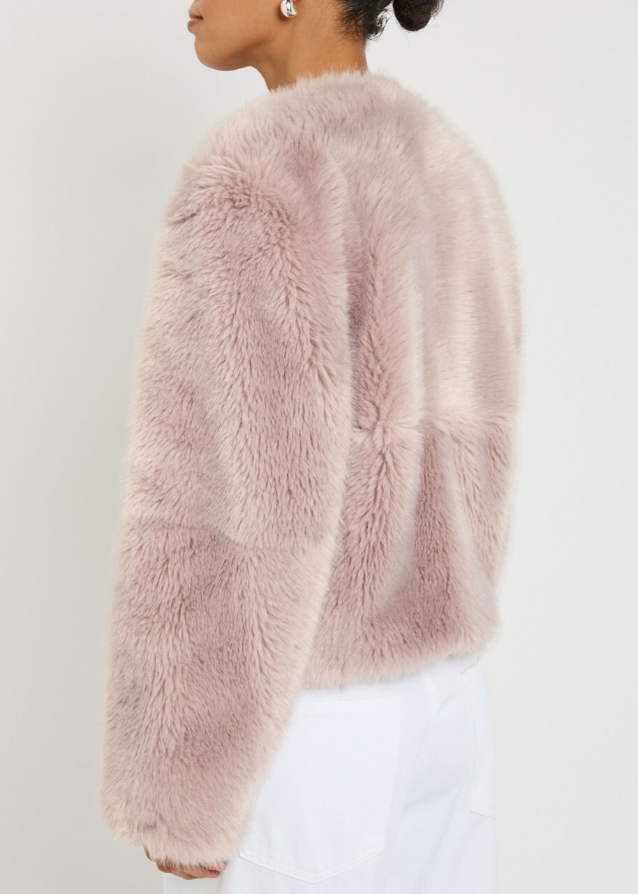Stand Studio Halle Faux fur Jacket Light Pink