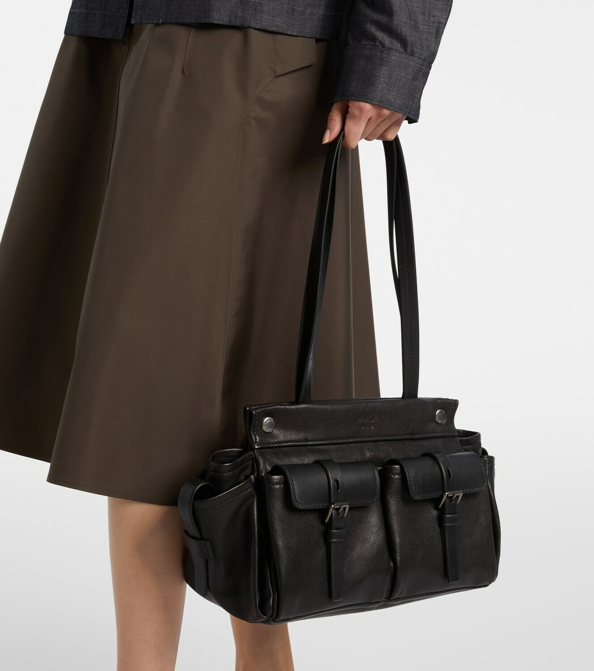 Prada Prada Route leather tote bag