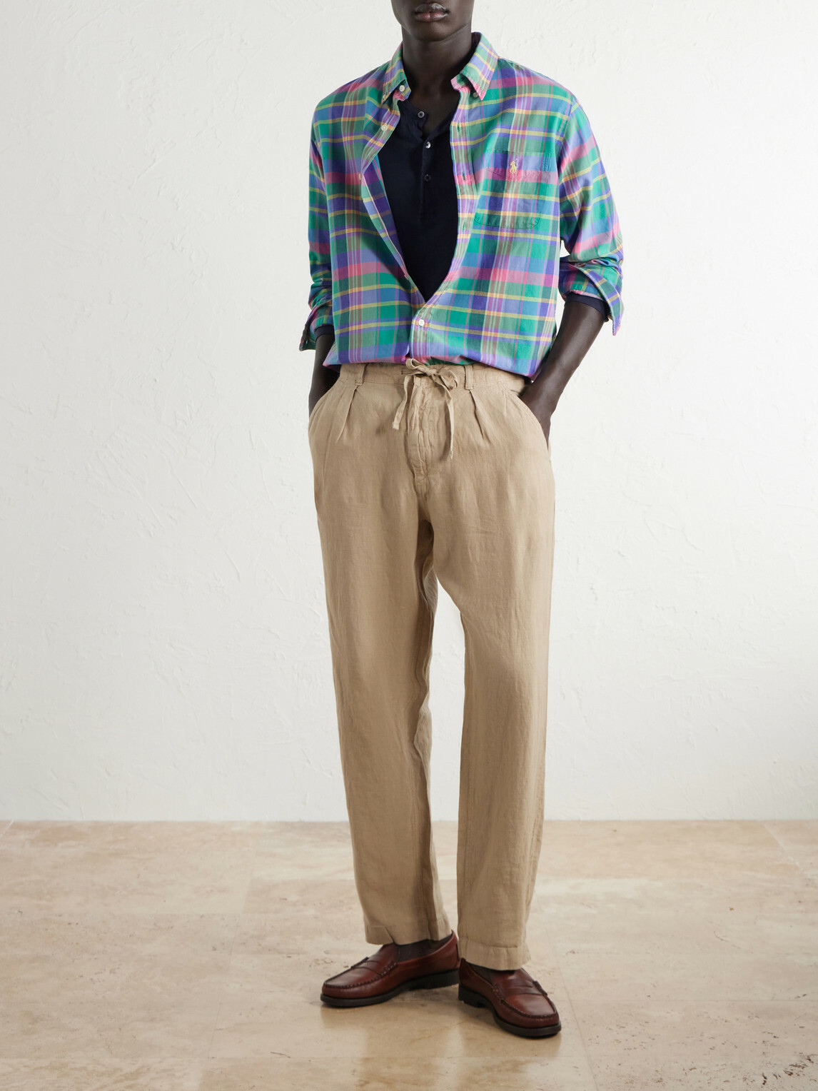 Polo Ralph Lauren - Straight-Leg Pleated Linen Trousers - Neutrals