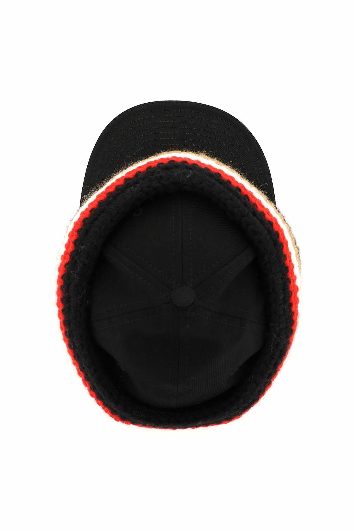 Burberry Hat With Knit Headband Burberry Cotton Baseball Cap with Crochet Knit Headband  main image 2