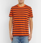 Albam - Striped Cotton-Jersey T-Shirt - Men - Orange
