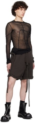 Ottolinger Brown Otto Rolled Track Shorts