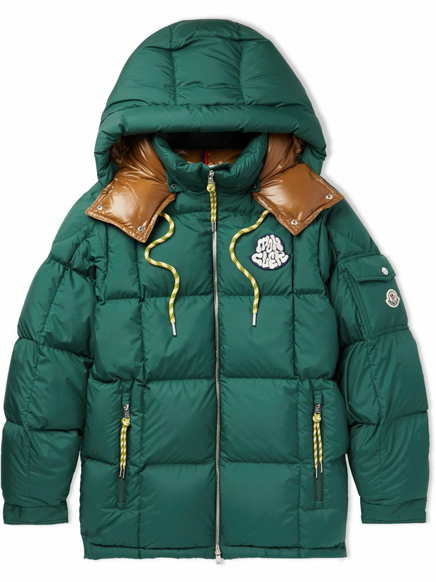 Photo: Moncler - Mariveles Logo-Appliquéd Quilted Shell Hooded Down Jacket - Green