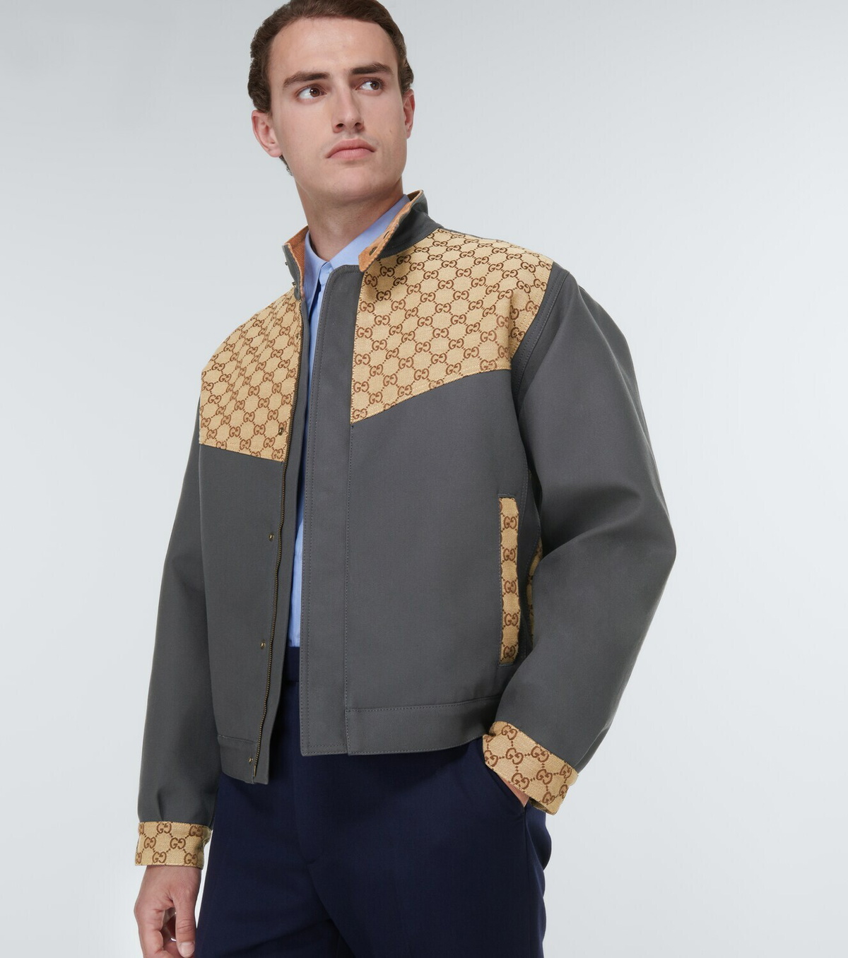 GG Cotton Canvas Blazer in Multicoloured - Gucci