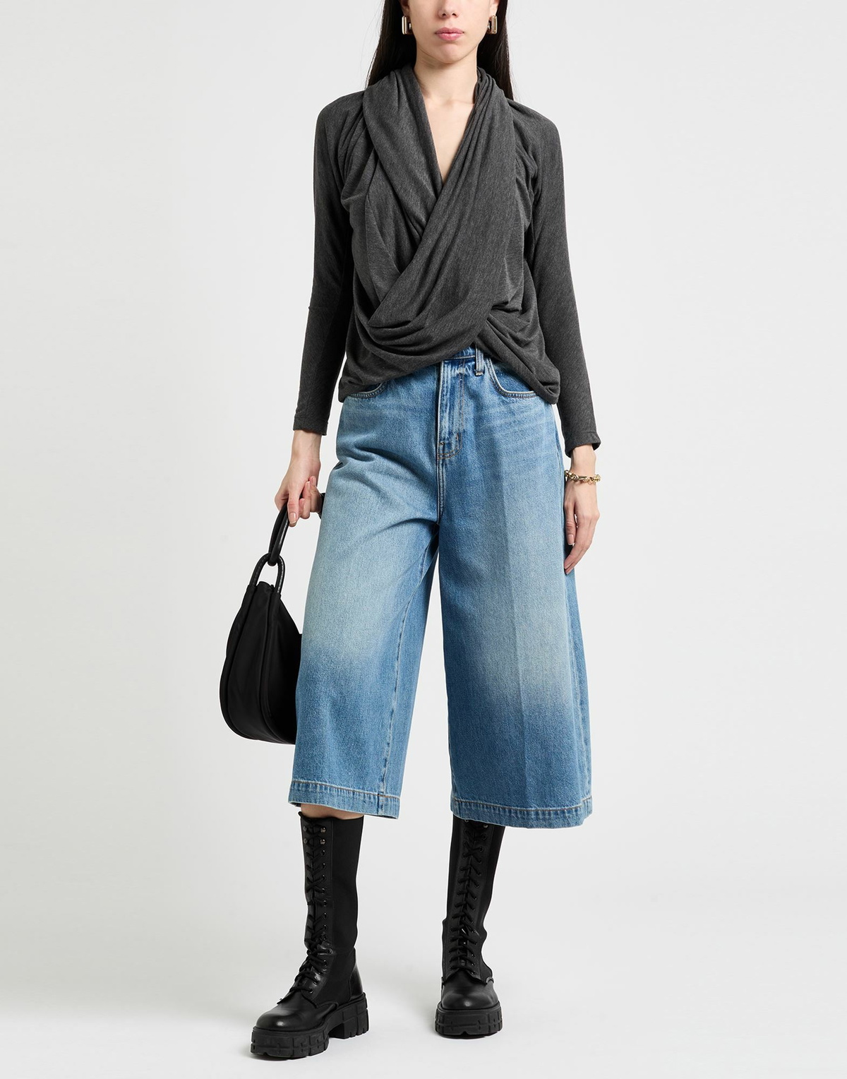 Jijil Womens Top Charcoal