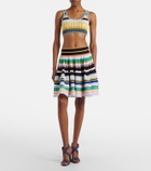 Alaïa Crinoline striped miniskirt
