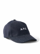 A.P.C. - Charlie Logo-Embroidered Denim Baseball Cap - Blue