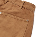 BILLY - Wide-Leg Cotton-Canvas Cargo Trousers - Brown