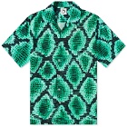 Endless Joy Men's Snake Vacation Shirt in Emerald